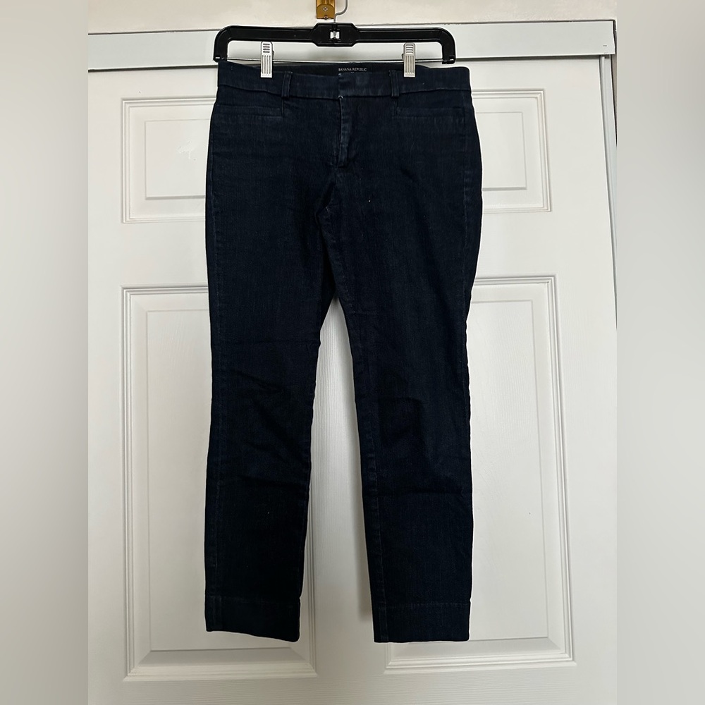 Banana Republic Women's Dark Blue Cropped Jeans